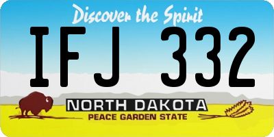 ND license plate IFJ332