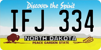 ND license plate IFJ334