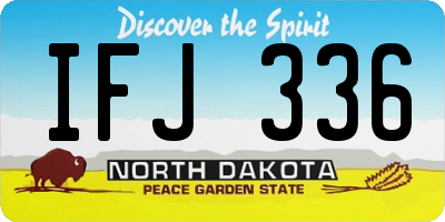 ND license plate IFJ336