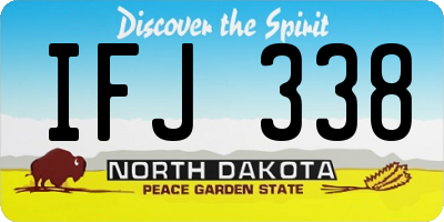 ND license plate IFJ338