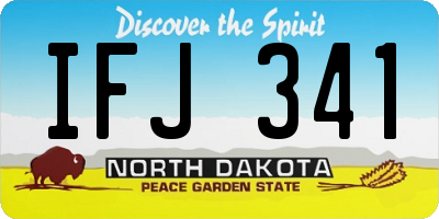 ND license plate IFJ341