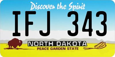 ND license plate IFJ343