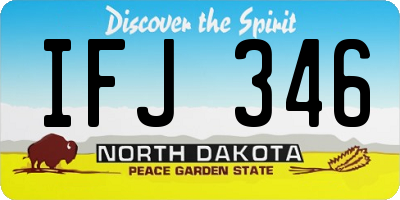 ND license plate IFJ346