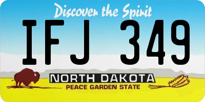 ND license plate IFJ349