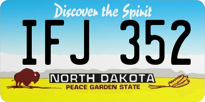 ND license plate IFJ352