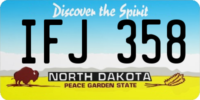 ND license plate IFJ358