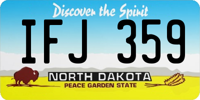 ND license plate IFJ359