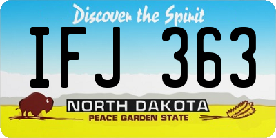 ND license plate IFJ363