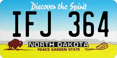 ND license plate IFJ364