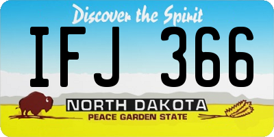 ND license plate IFJ366