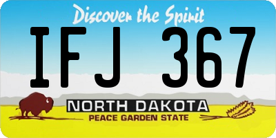 ND license plate IFJ367