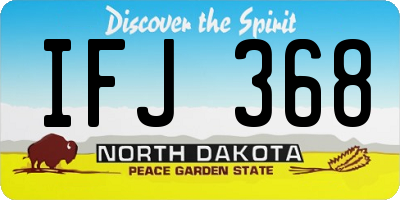 ND license plate IFJ368