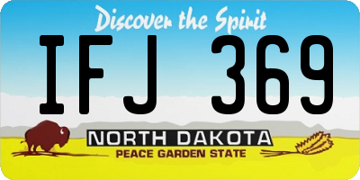 ND license plate IFJ369
