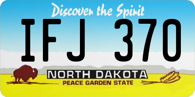 ND license plate IFJ370