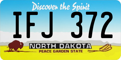 ND license plate IFJ372