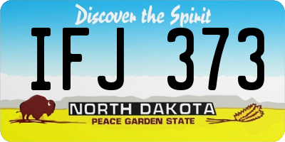 ND license plate IFJ373