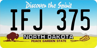 ND license plate IFJ375