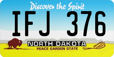 ND license plate IFJ376