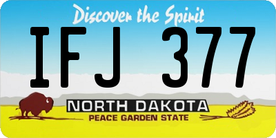 ND license plate IFJ377