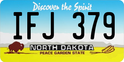 ND license plate IFJ379