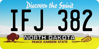 ND license plate IFJ382