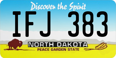 ND license plate IFJ383