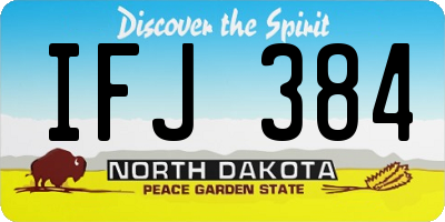 ND license plate IFJ384