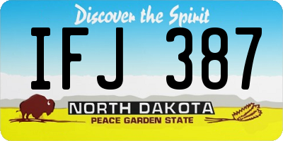 ND license plate IFJ387
