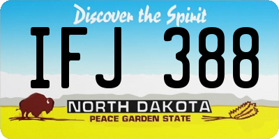 ND license plate IFJ388