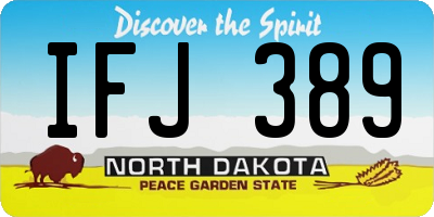 ND license plate IFJ389