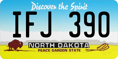 ND license plate IFJ390