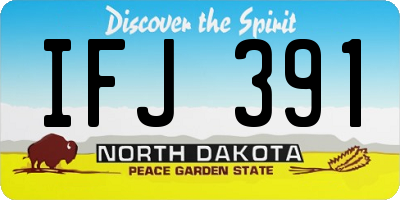 ND license plate IFJ391