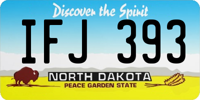 ND license plate IFJ393