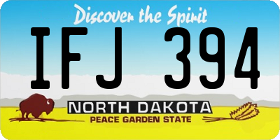 ND license plate IFJ394