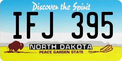 ND license plate IFJ395