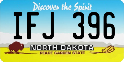 ND license plate IFJ396