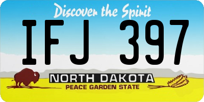 ND license plate IFJ397