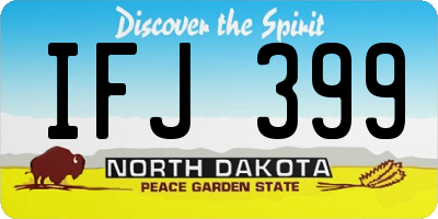 ND license plate IFJ399