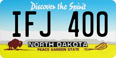 ND license plate IFJ400