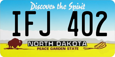ND license plate IFJ402