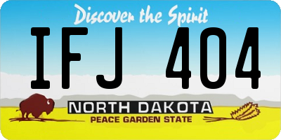ND license plate IFJ404