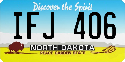 ND license plate IFJ406