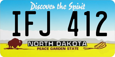 ND license plate IFJ412