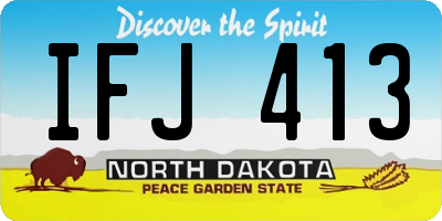 ND license plate IFJ413