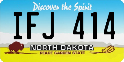 ND license plate IFJ414