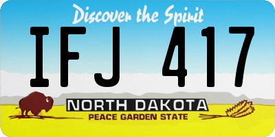 ND license plate IFJ417