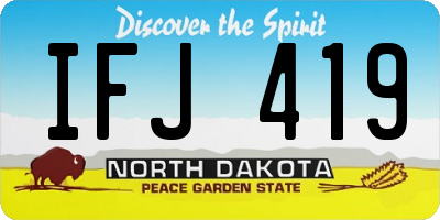 ND license plate IFJ419