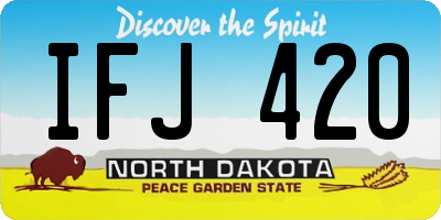 ND license plate IFJ420