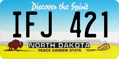 ND license plate IFJ421