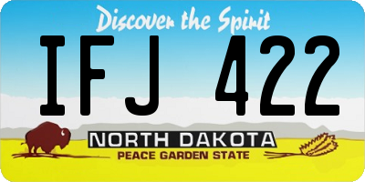 ND license plate IFJ422